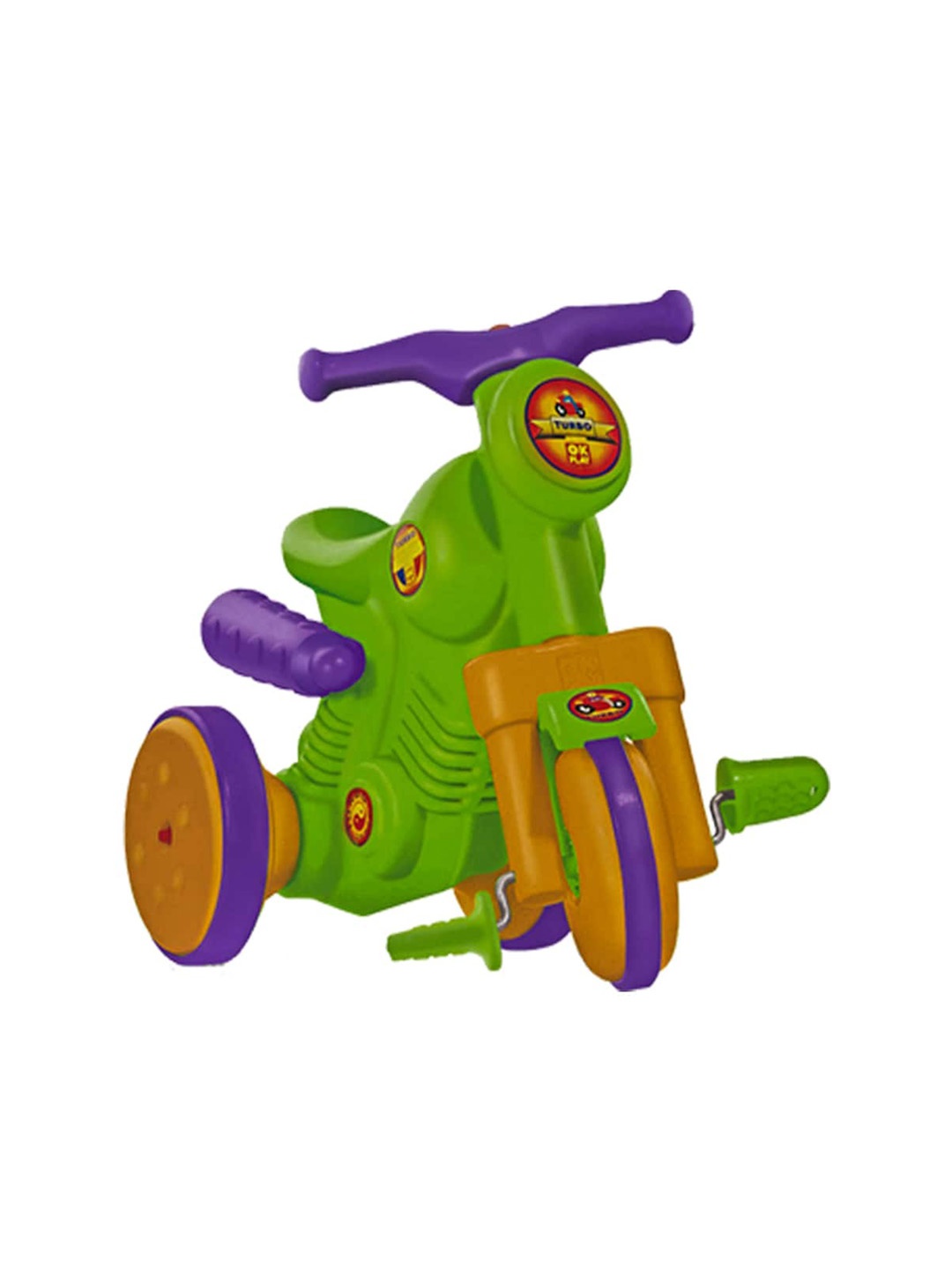 

OK PLAY Kids Water-Proof Baby Walker Three Wheel Pedal Bike Ride On Toy For Kids, Green