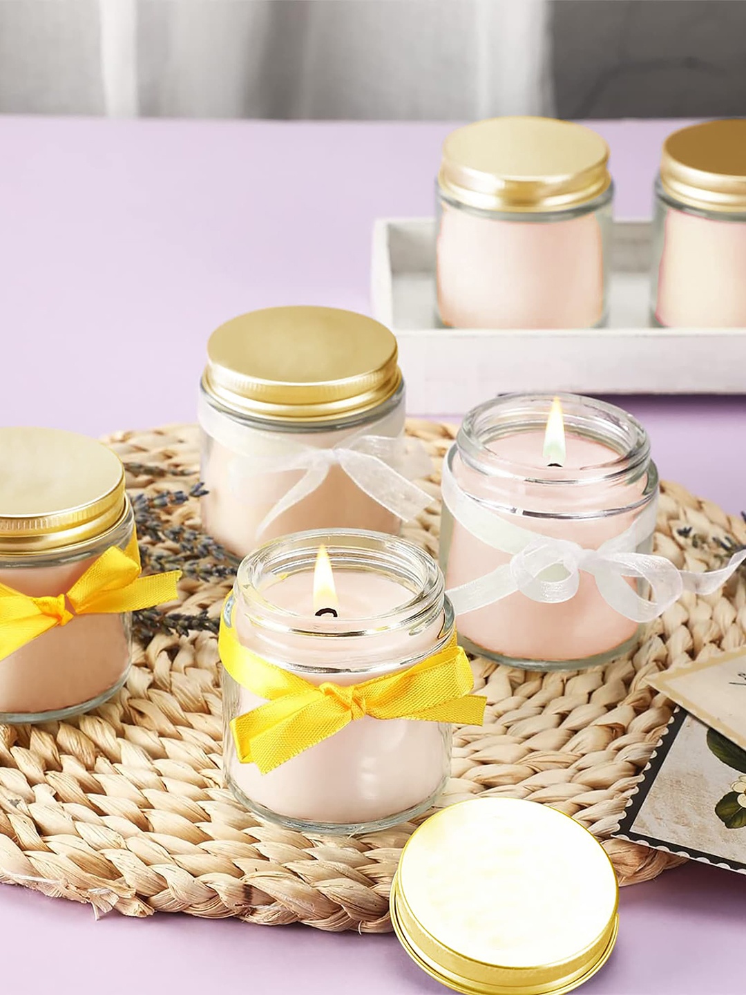 

Homesake Organic Aroma Beige 4 Pieces Candle Jars - Coffee