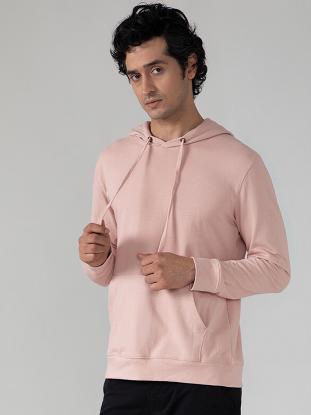 

SUBTRACT Hooded Organic Cotton Sweatshirt, Pink