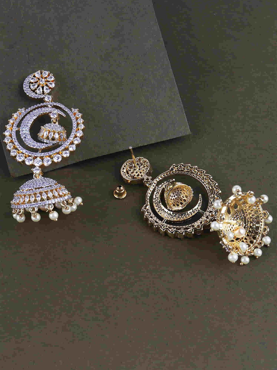 

Mirana Gold-Plated Dome Shaped Jhumkas Earrings