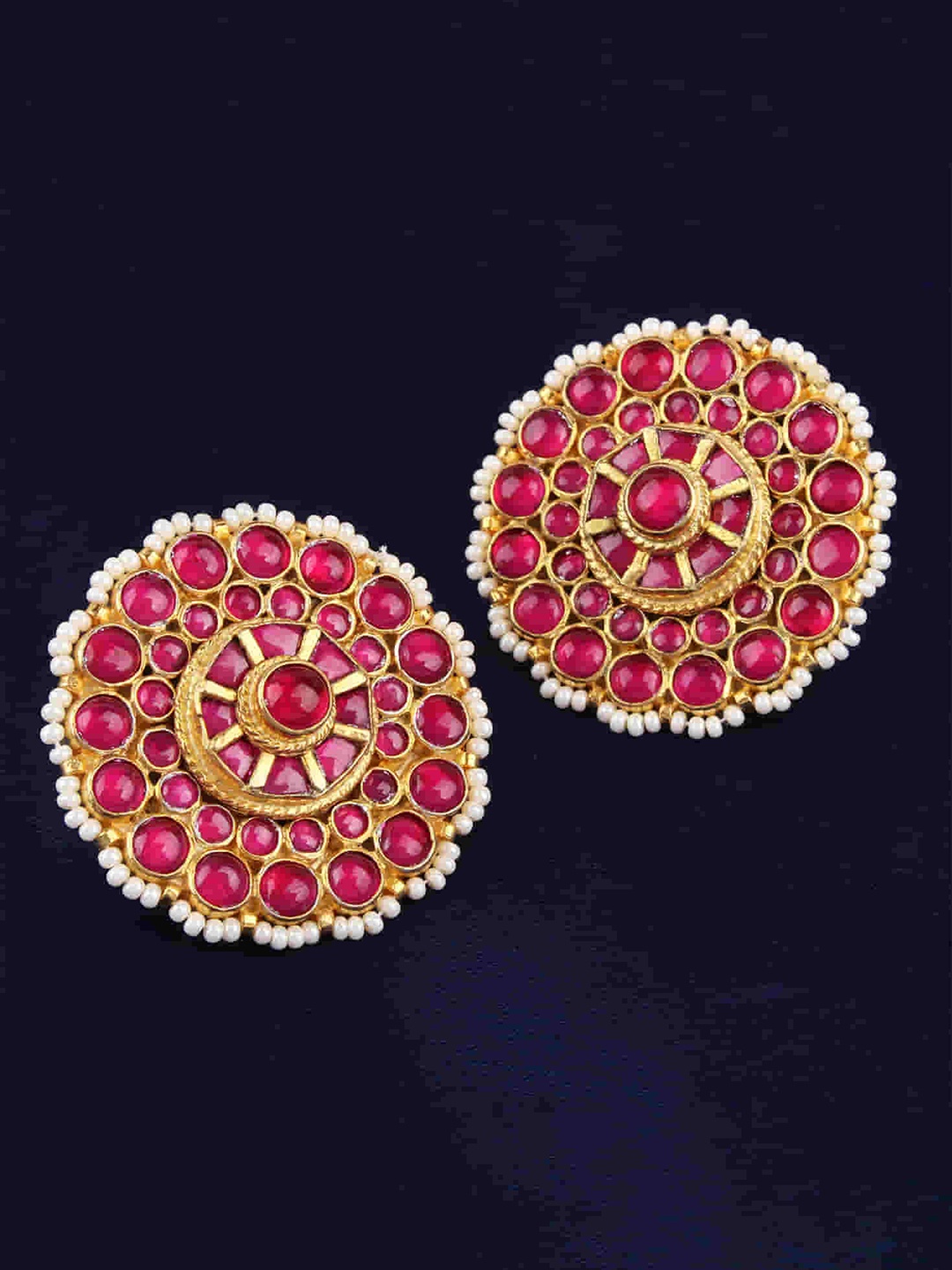 

Mirana Gold Plated Cubic Zirconia Studded Stud Earrings