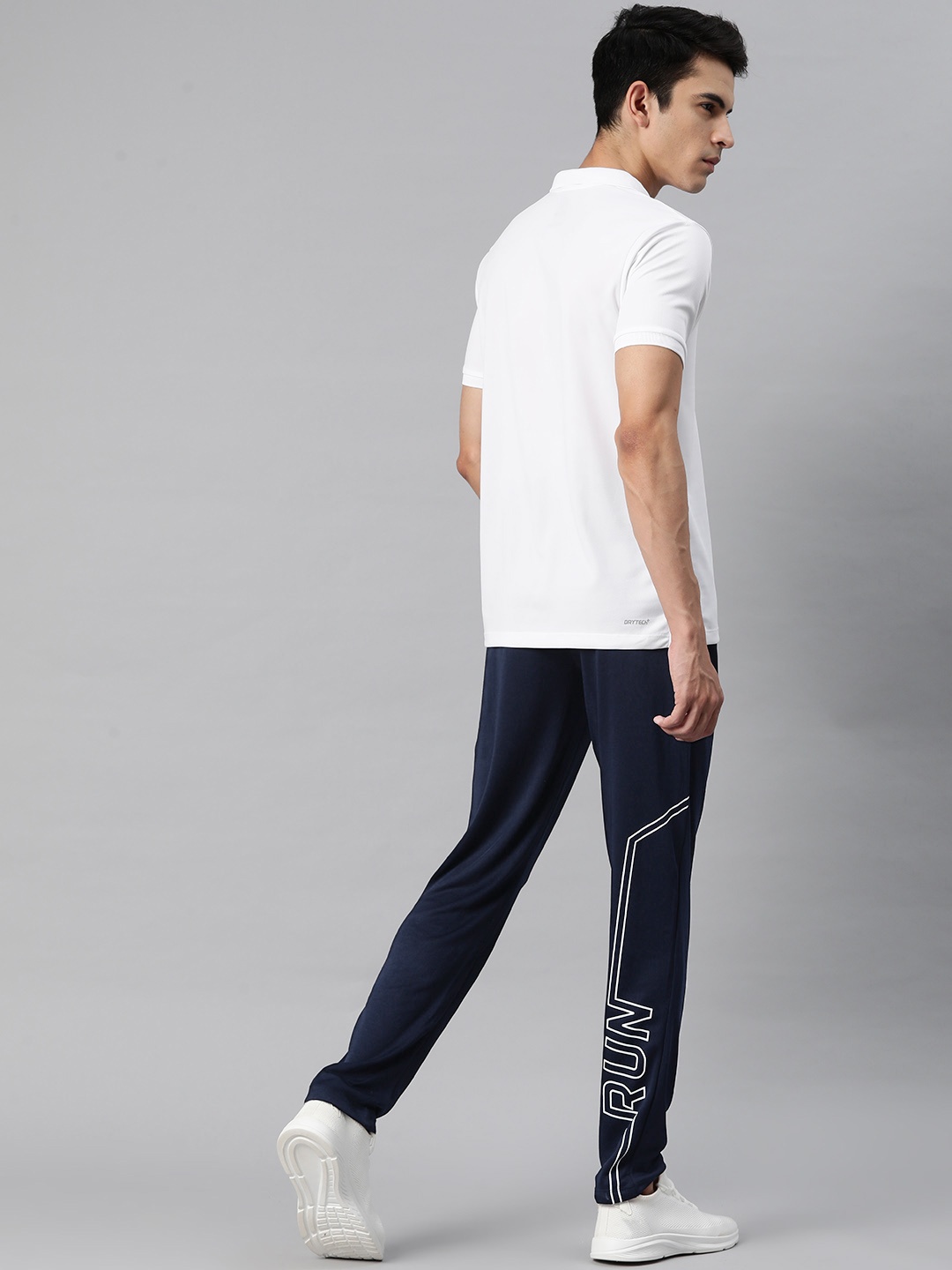 

Alcis Men Typography Printed Slim Dry Fit Track Pant, Navy blue