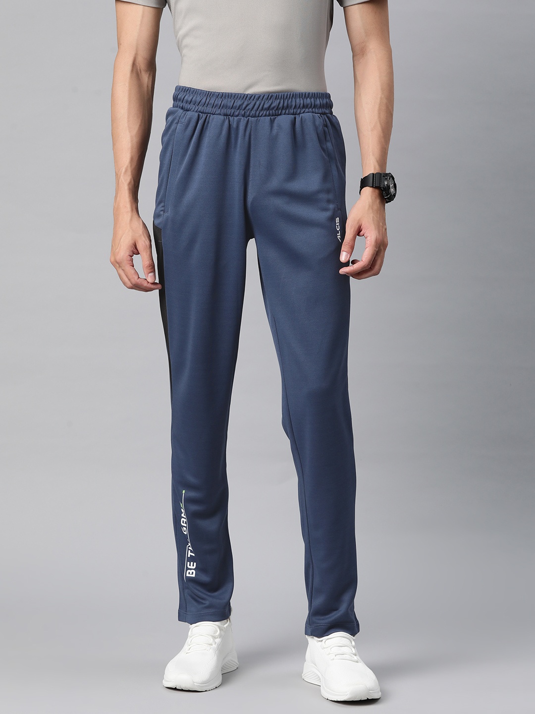 

Alcis Men Solid Slim-Fit Track Pants, Blue