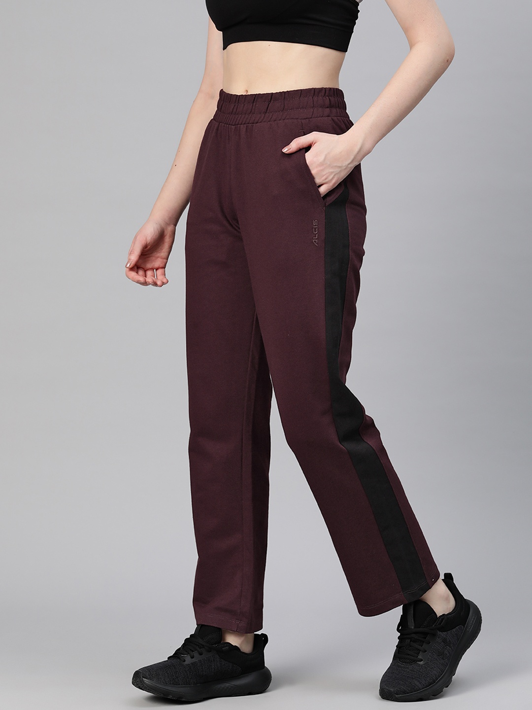 

Alcis Women Solid Regular-Fit Track Pants, Maroon