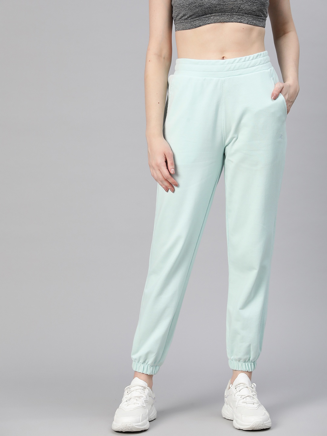 Alcis Women Solid Regular-Fit Joggers, Blue