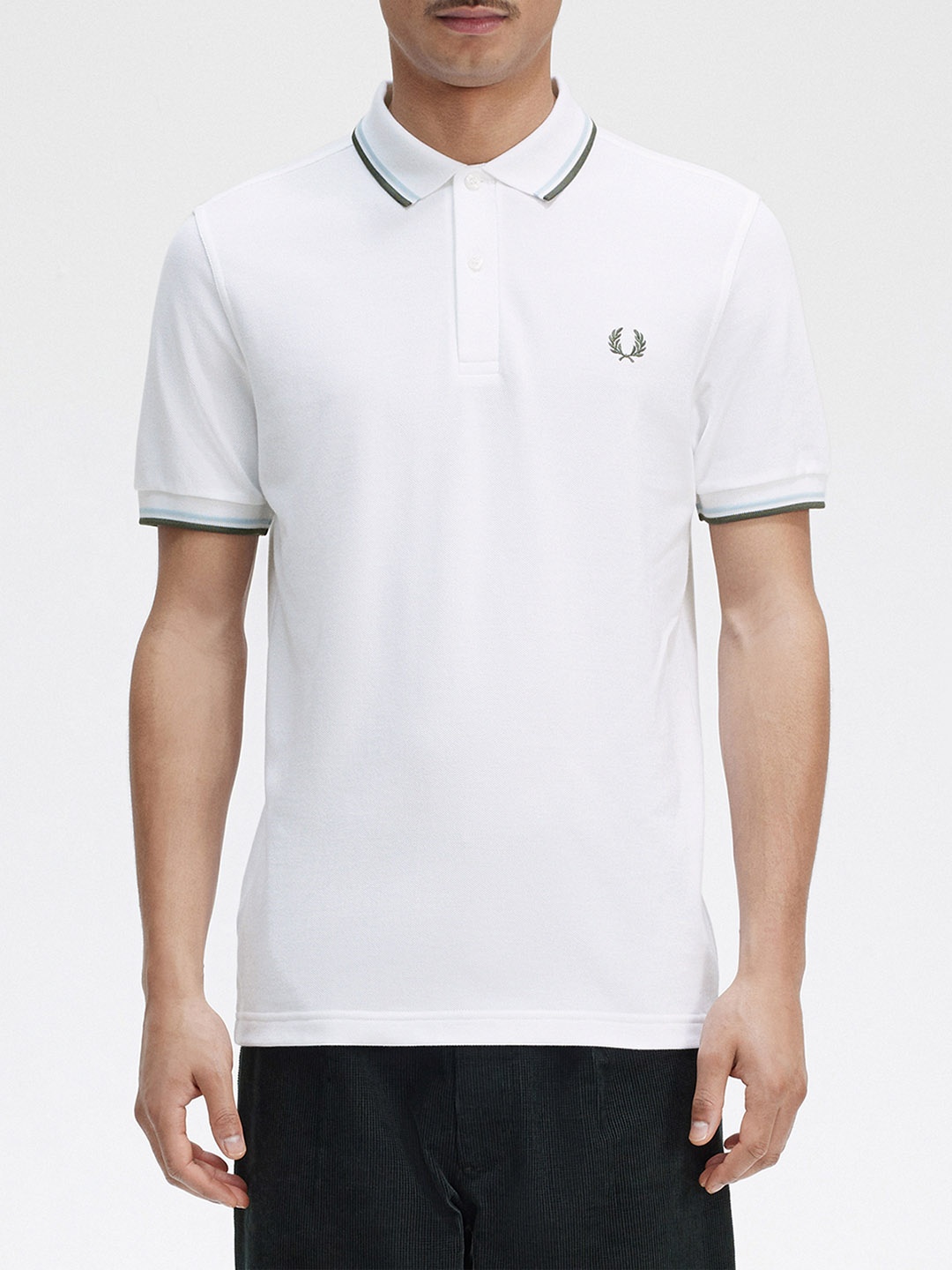 

Fred Perry Polo Collar Cotton T-shirt, White