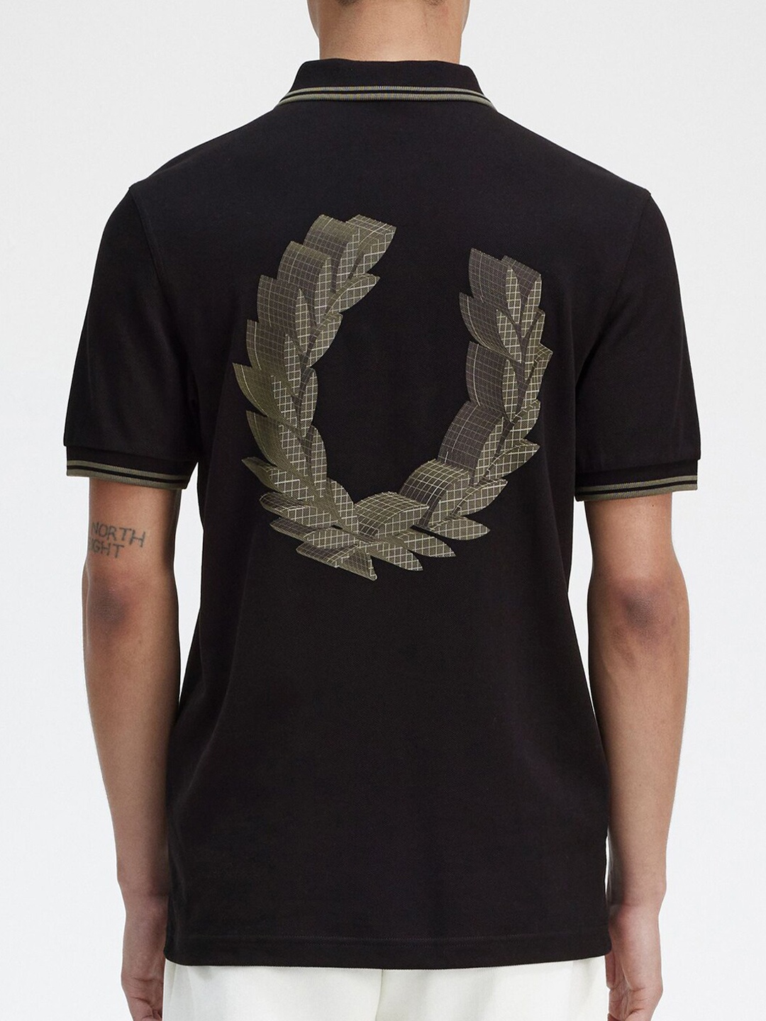 

Fred Perry Graphic Printed Polo Collar Cotton T-Shirt, Black