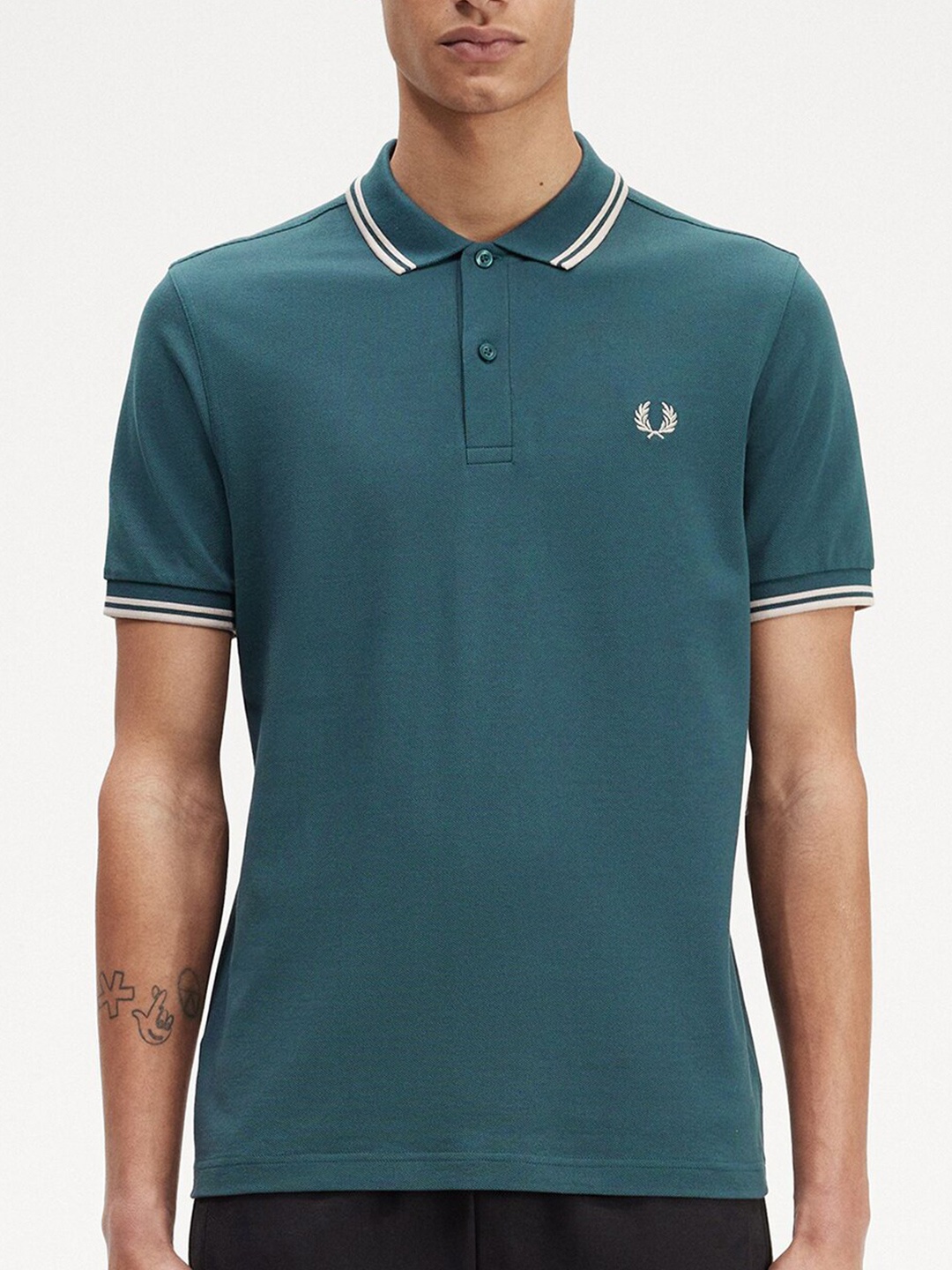 

Fred Perry Polo Collar Cotton T-shirt, Green