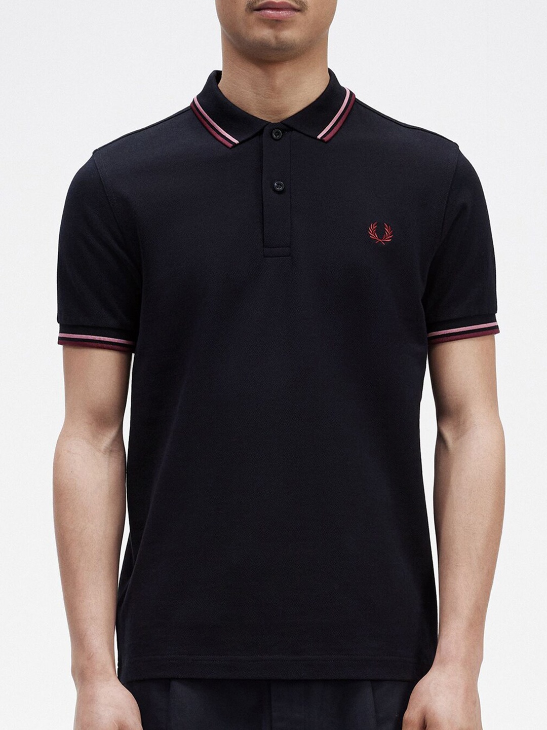 

Fred Perry Polo Collar Cotton T-shirt, Black