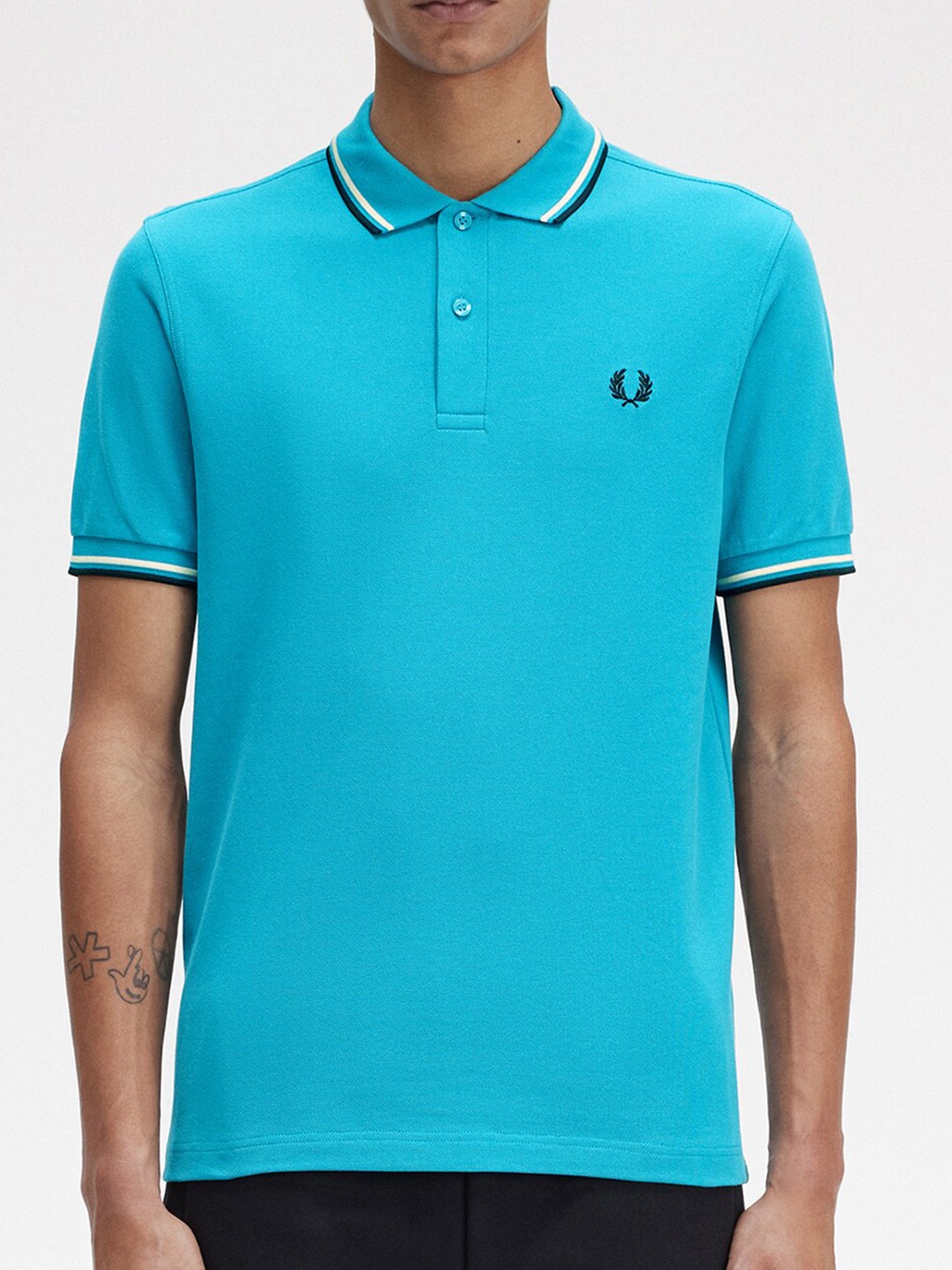 

Fred Perry Polo Collar Cotton T-shirt, Blue