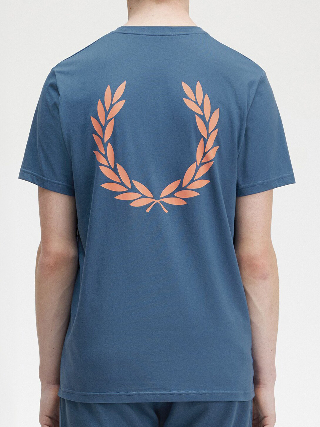 

Fred Perry Brand Logo Printed Cotton T-shirt, Blue