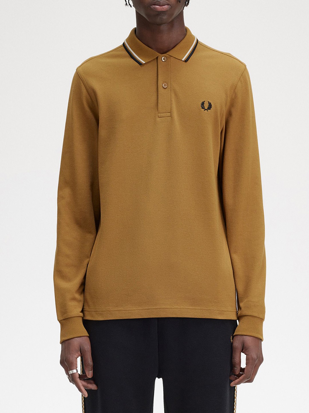 

Fred Perry Polo Collar Long Sleeves Cotton T-shirt, Mustard