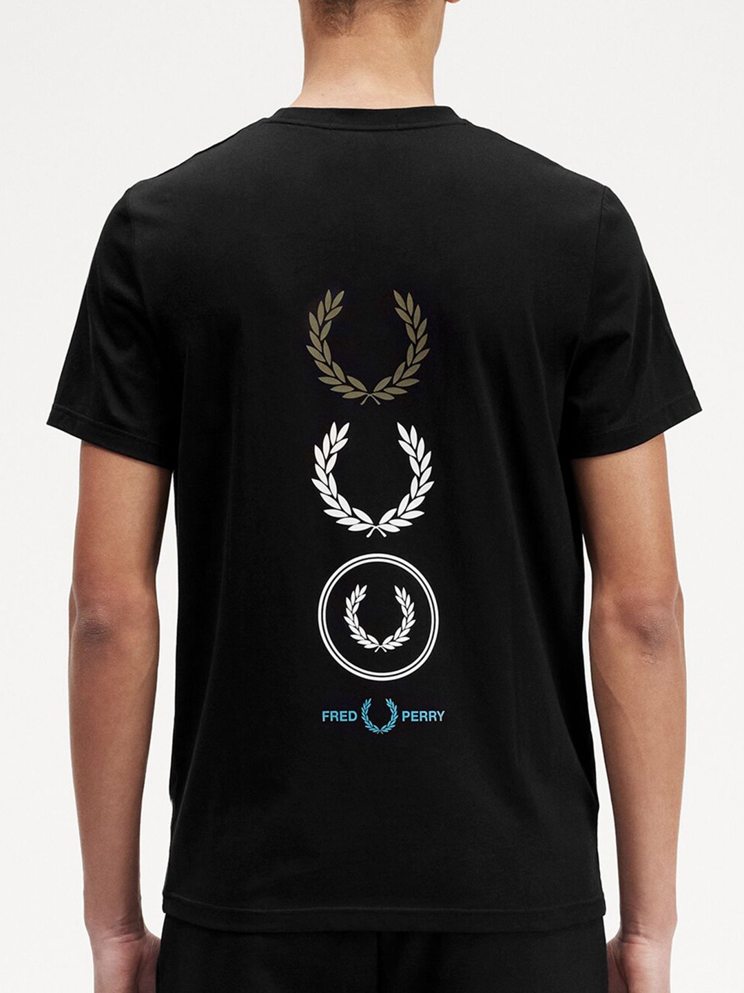 

Fred Perry Graphic Printed Cotton T-Shirt, Black