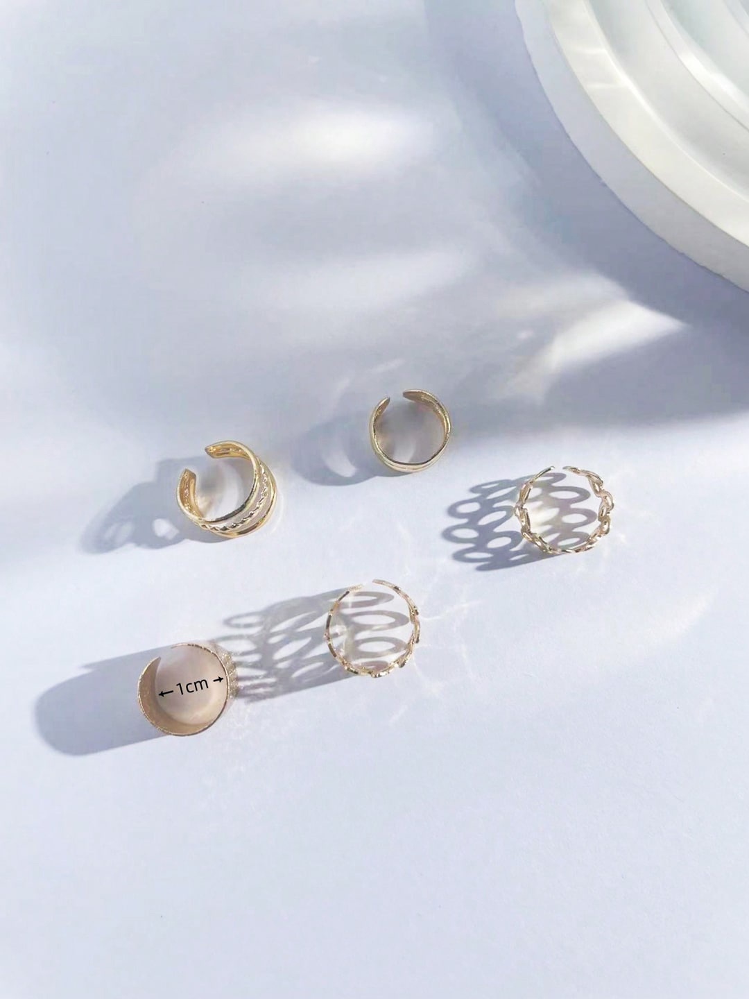 

FIMBUL Set Of 5 Gold-Plated Ear Cuffs