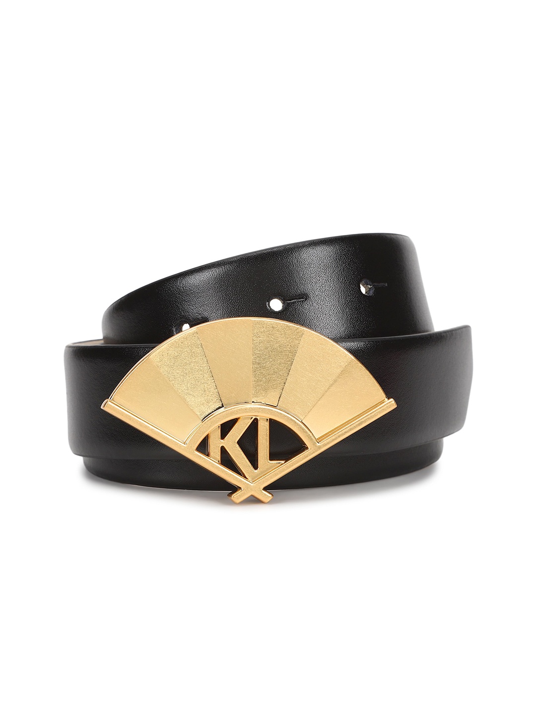 

Karl Lagerfeld Women Leather Belt, Black