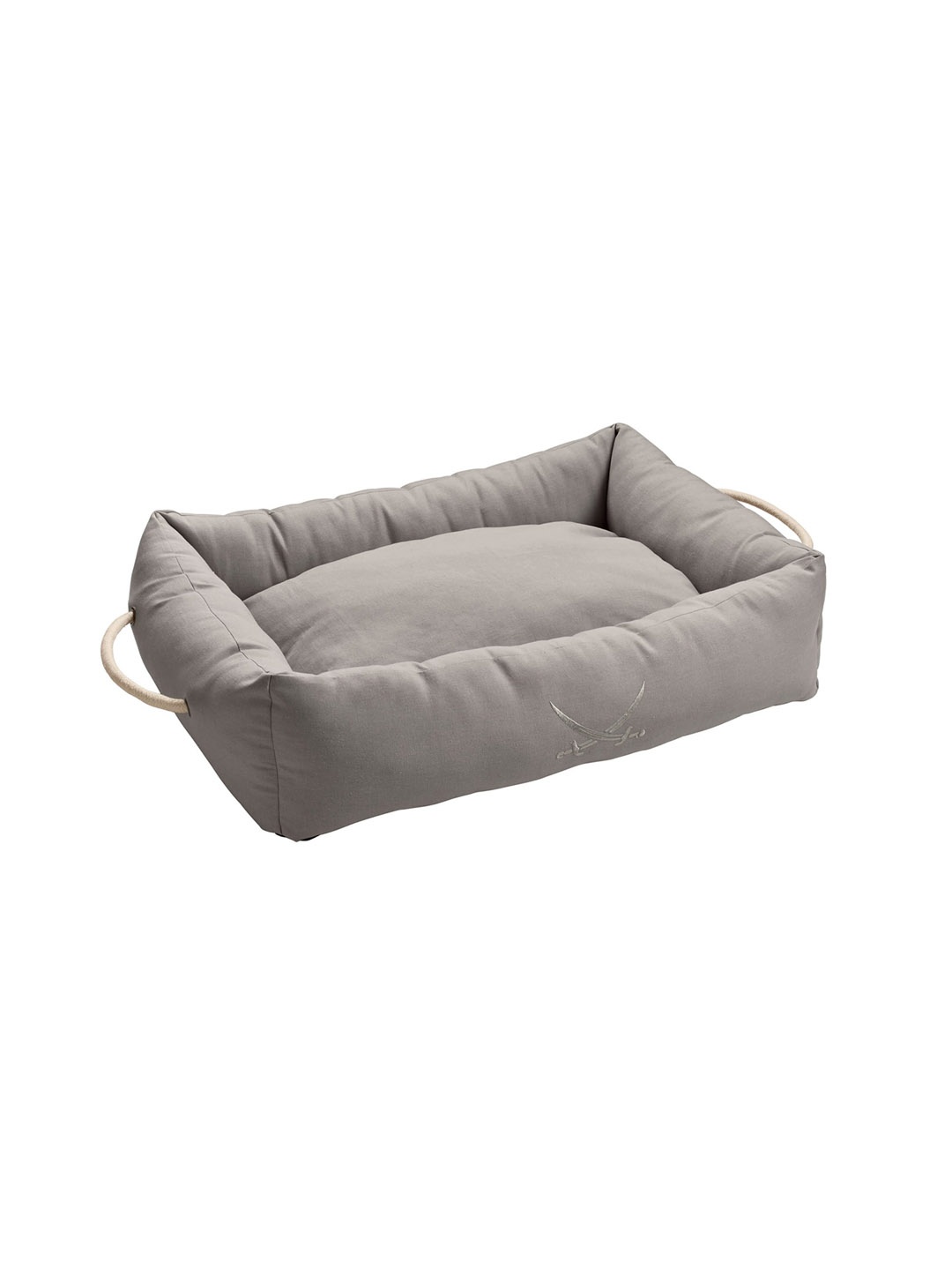 

HUNTER Cotton Linen Rectangle Pet Beds, Grey