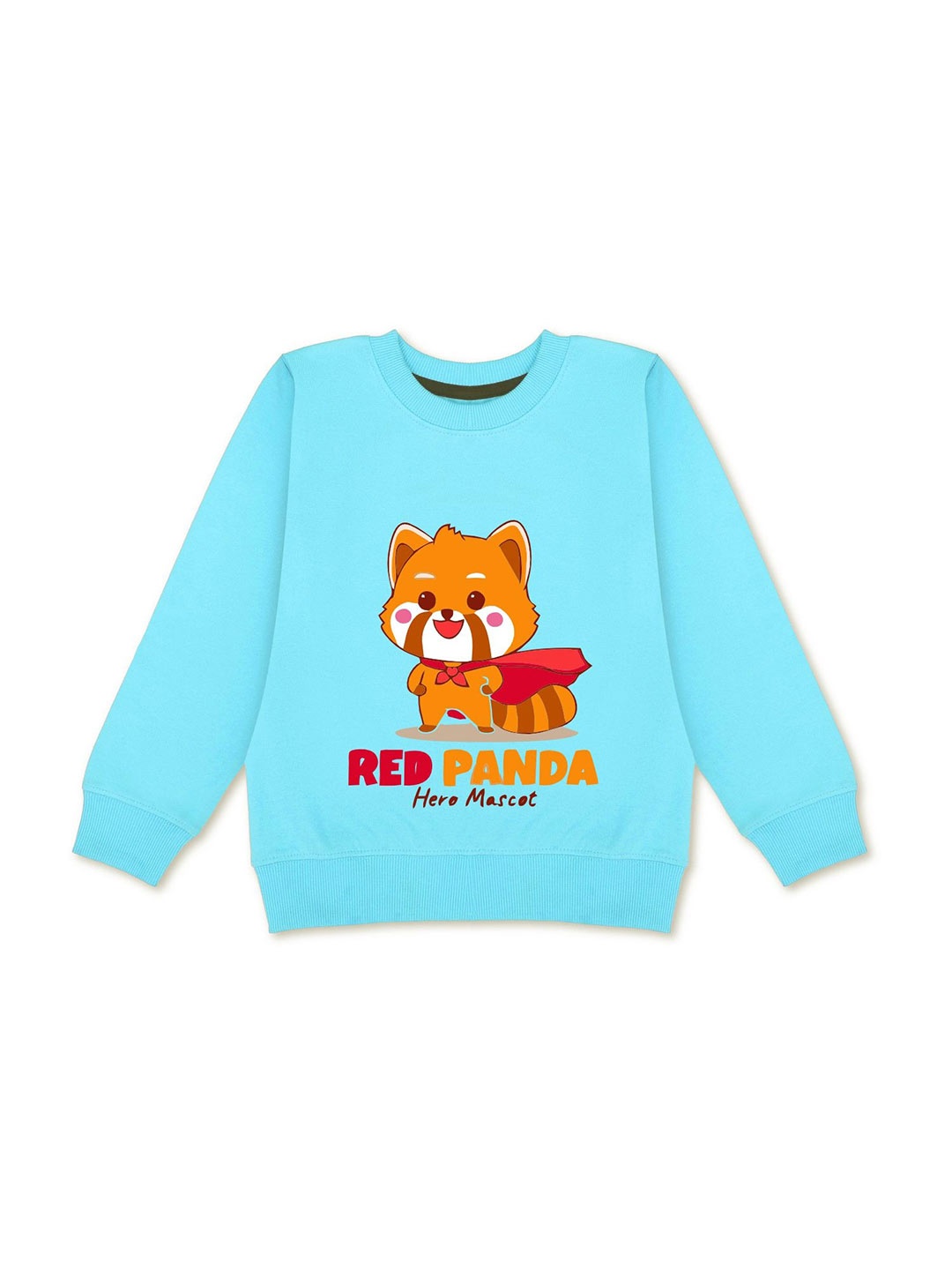 

HERE&NOW Boys Turquoise Blue Graphic Printed Fleece Sweatshirt