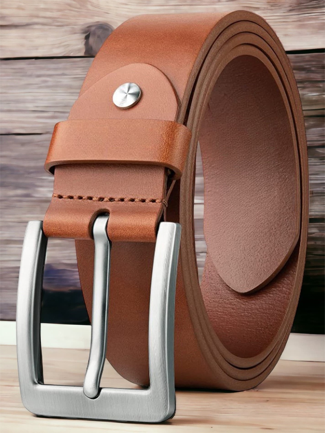 

The Roadster Lifestyle Co. Men Tan Leather Formal Belt