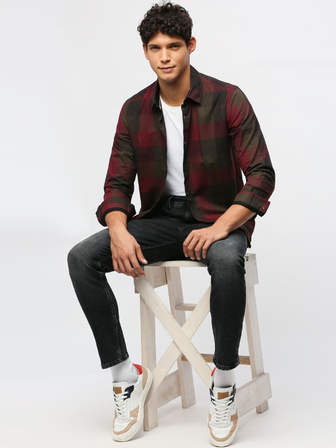 

Pepe Jeans Checked Pure Cotton Casual Shirt, Red