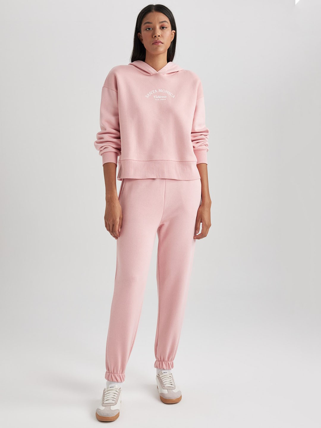 

DeFacto Women Mid Rise Joggers, Pink