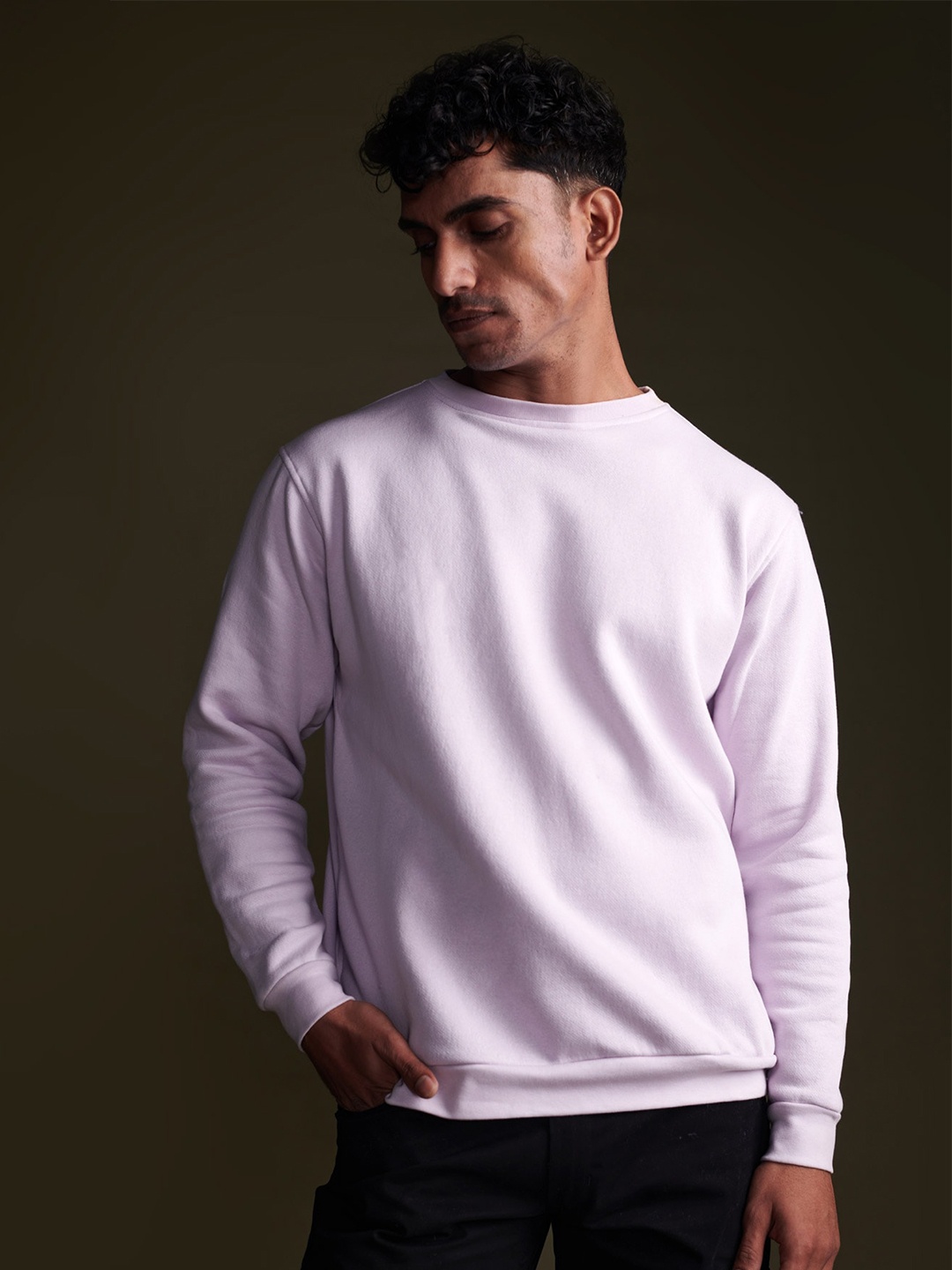 

Beyours Round Neck Cotton Sweatshirt, Lavender