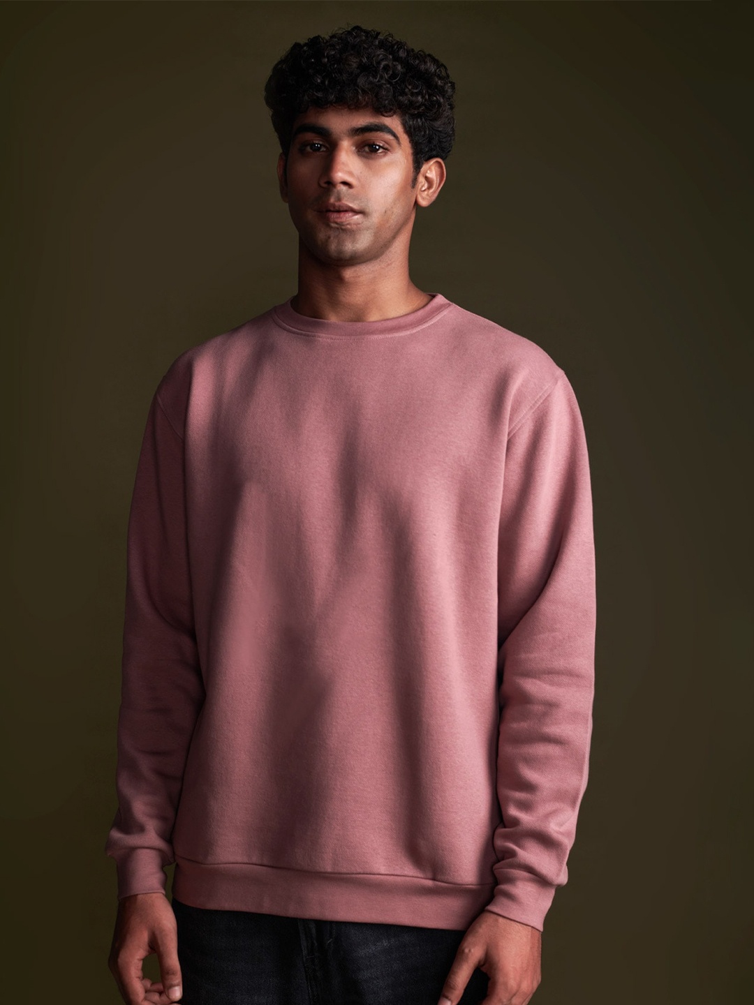 

Beyours Round Neck Cotton Sweatshirt, Rose