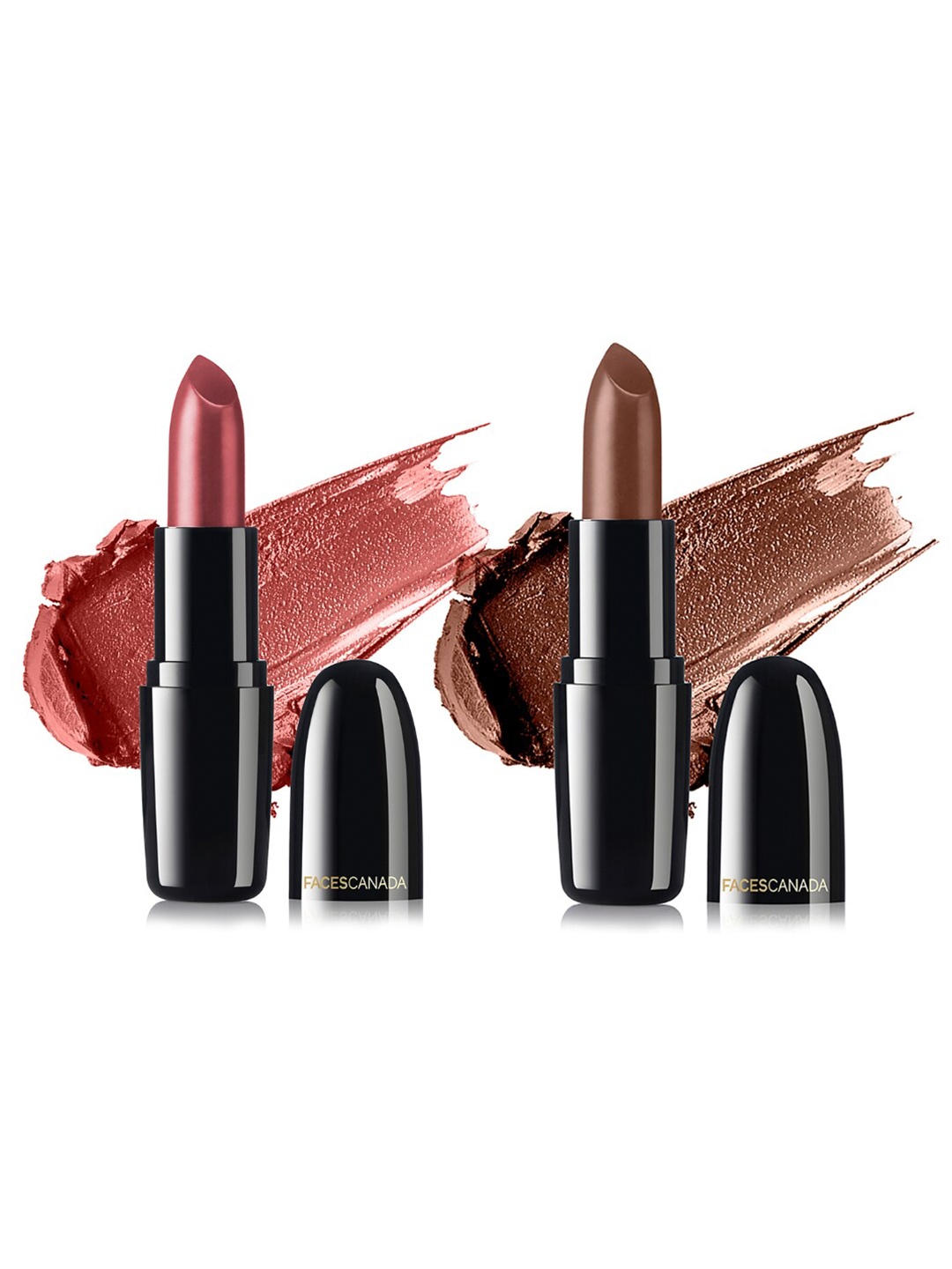 

FACES CANADA Set Of 2 Weightless Creme Lipstick - 4g Each - Summer Ready-Dark Cocoa, Multi