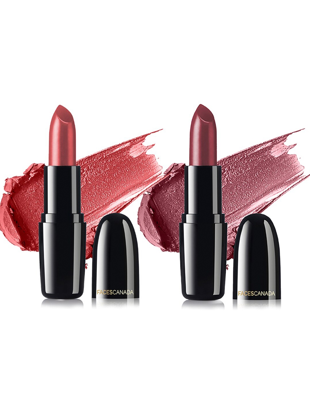 

FACES CANADA Set Of 2 Weightless Creme Lipstick - 4g Each - Amber-Love Nude, Multi