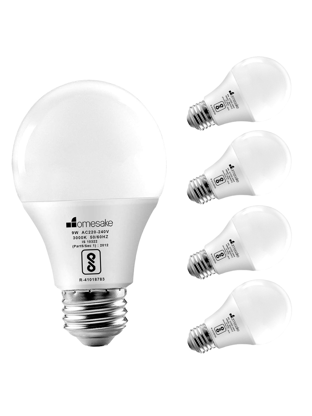 

Homesake White 5 Pieces Polycarbonate Base E27 9-Watt LED Bulb