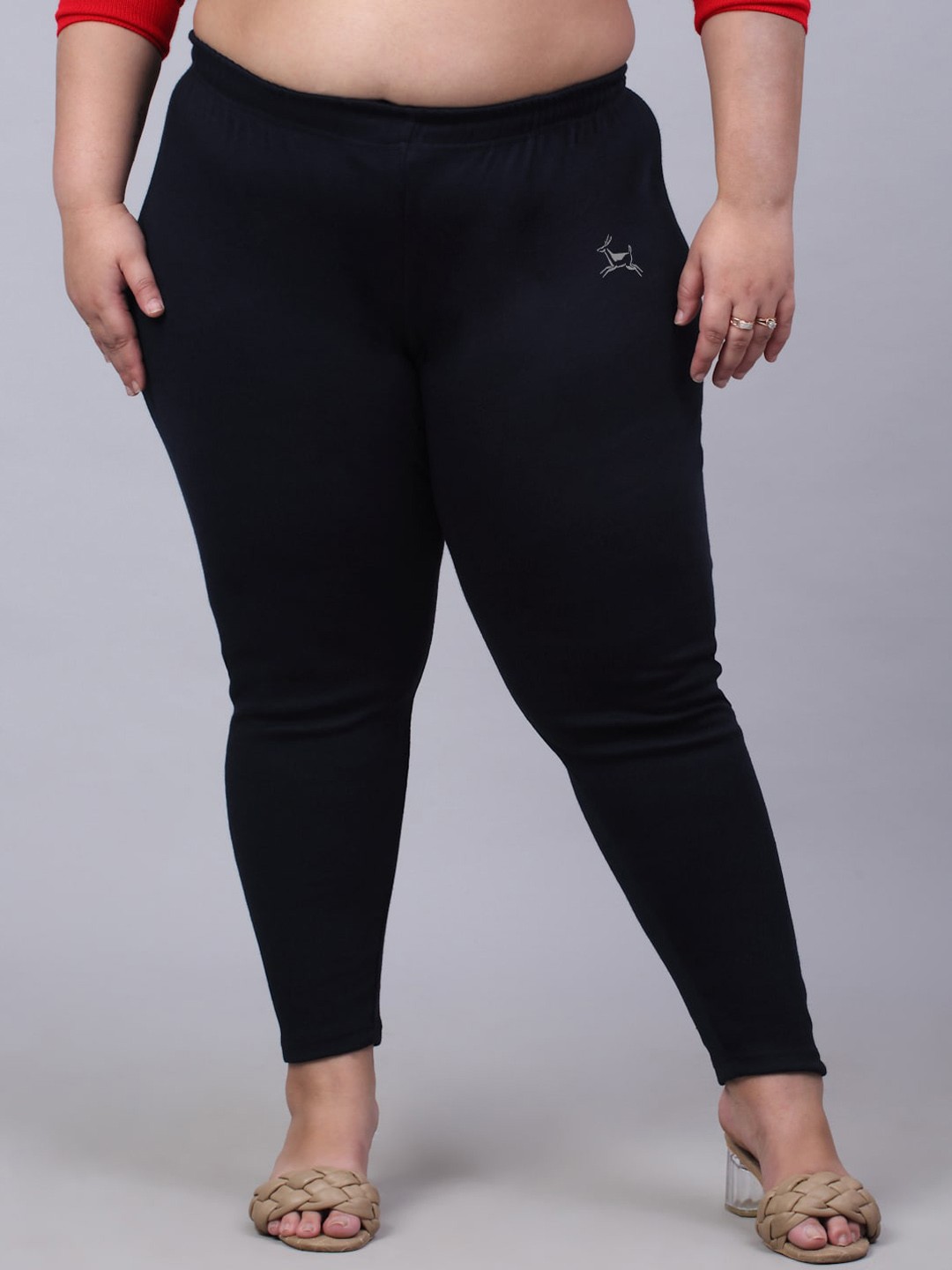 

Trend Level Plus Size Woolen Ankle Length Leggings, Black