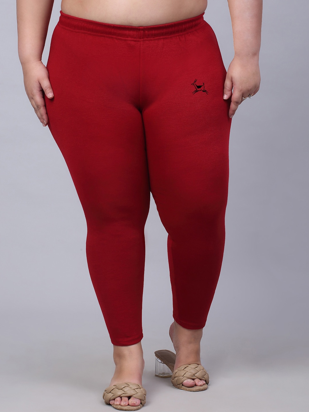 

Trend Level Plus Size Woolen Ankle Length Leggings, Maroon