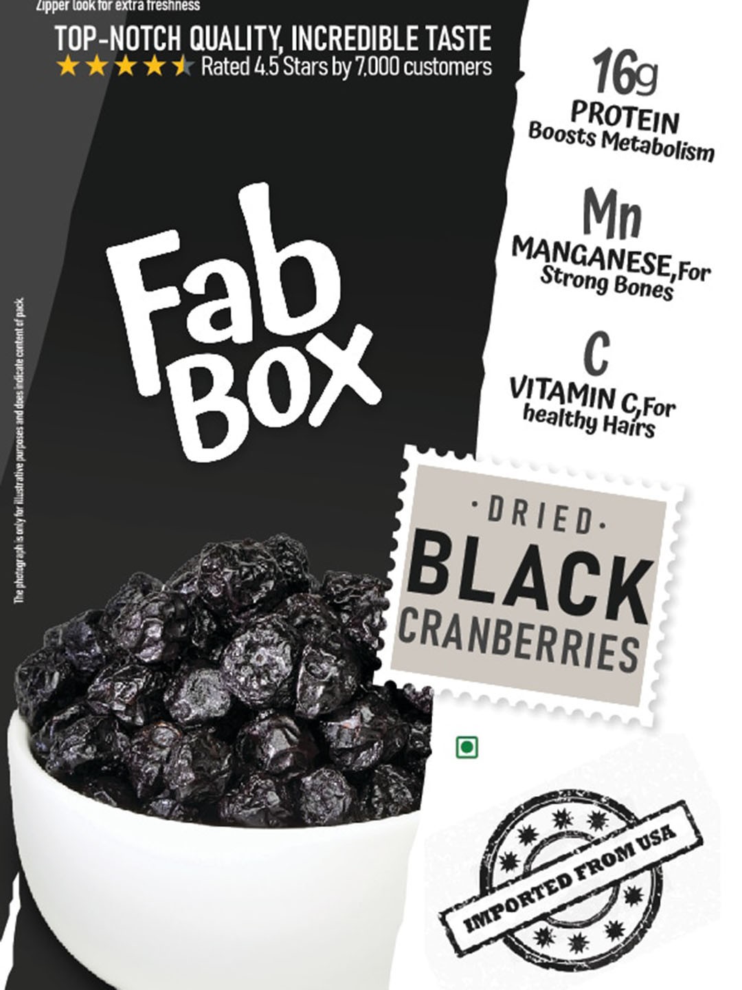 

FabBox Dried Black Cranberries-140g