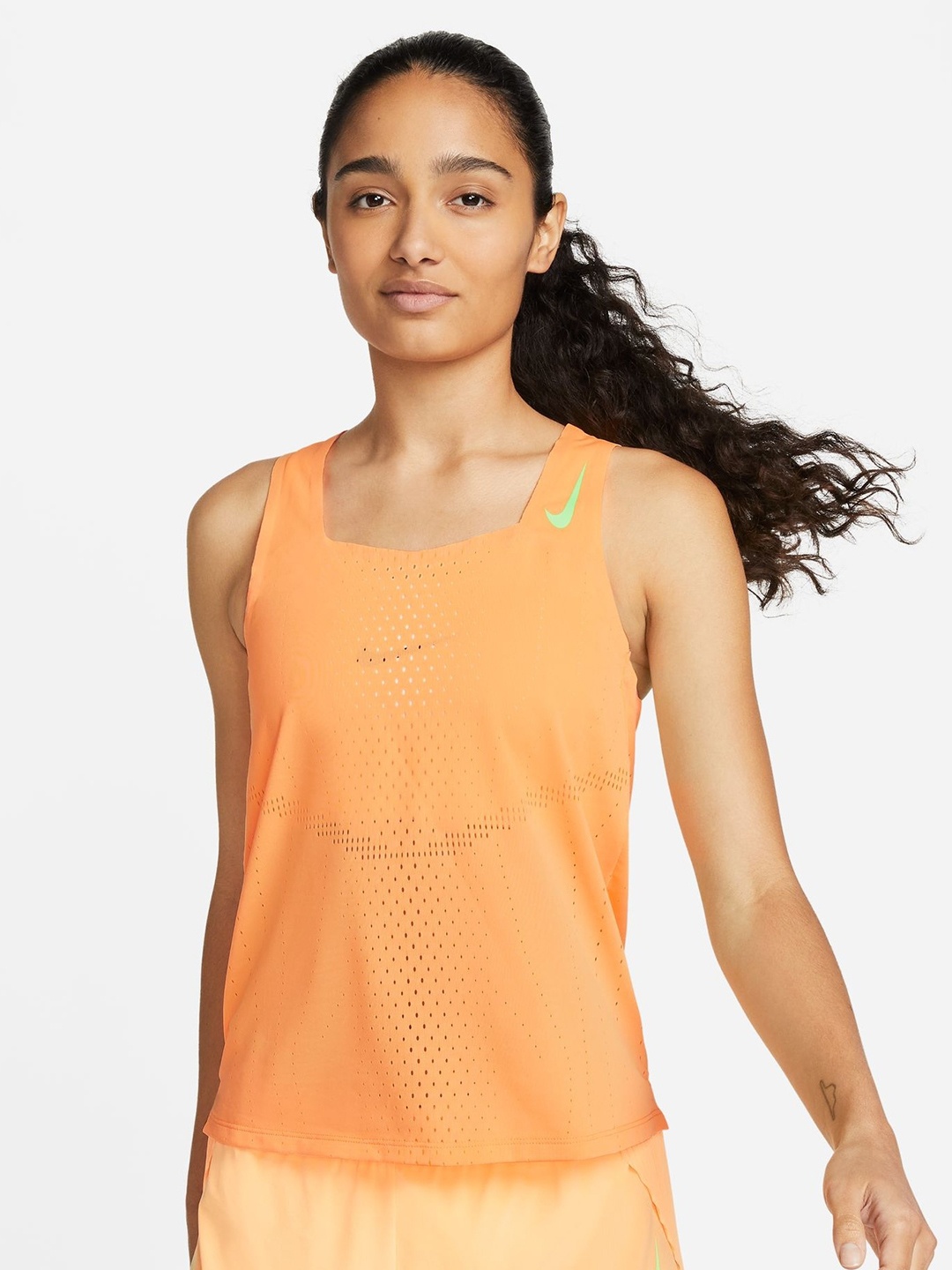 

Nike Dri-FIT ADV AeroSwift Women Racing Singlet Tank Top, Orange