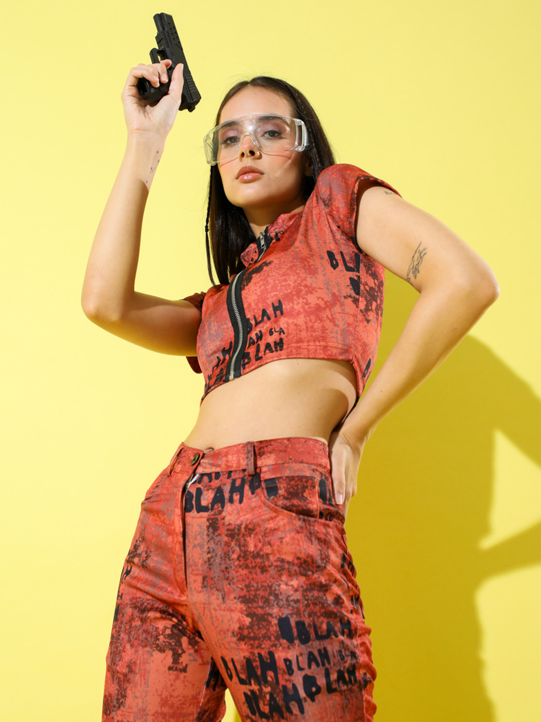 

Stylecast X Hersheinbox Printed Co-Ords, Orange