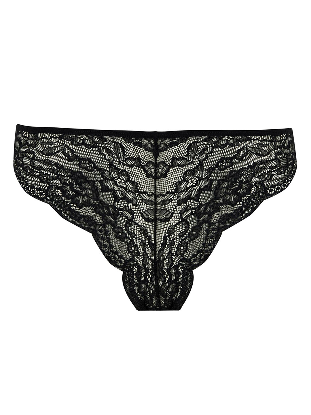

DeFacto Women Self Design Ribbed Bikini Briefs, Black