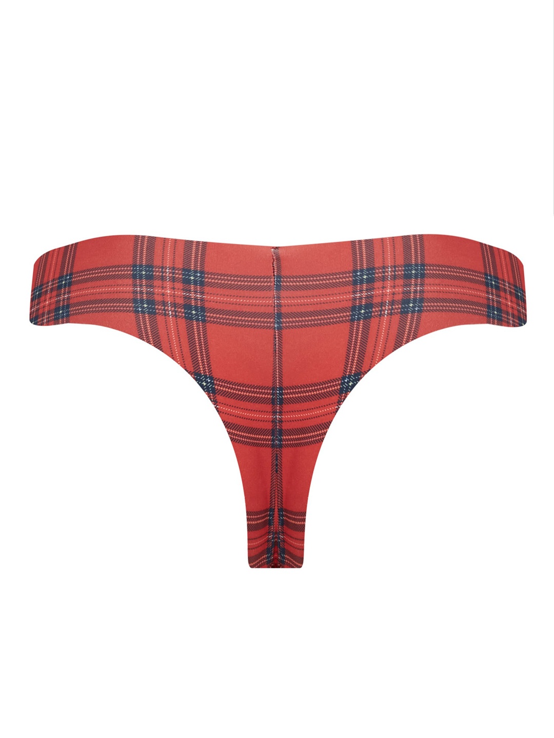 

DeFacto Women Checked Ribbed Bikini Briefs, Red