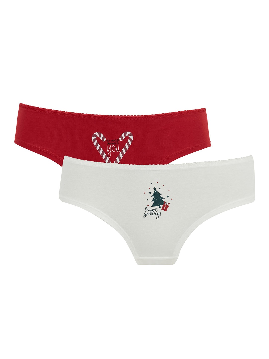 

DeFacto Pack Of 2 Mid Rise Basic Briefs, Red