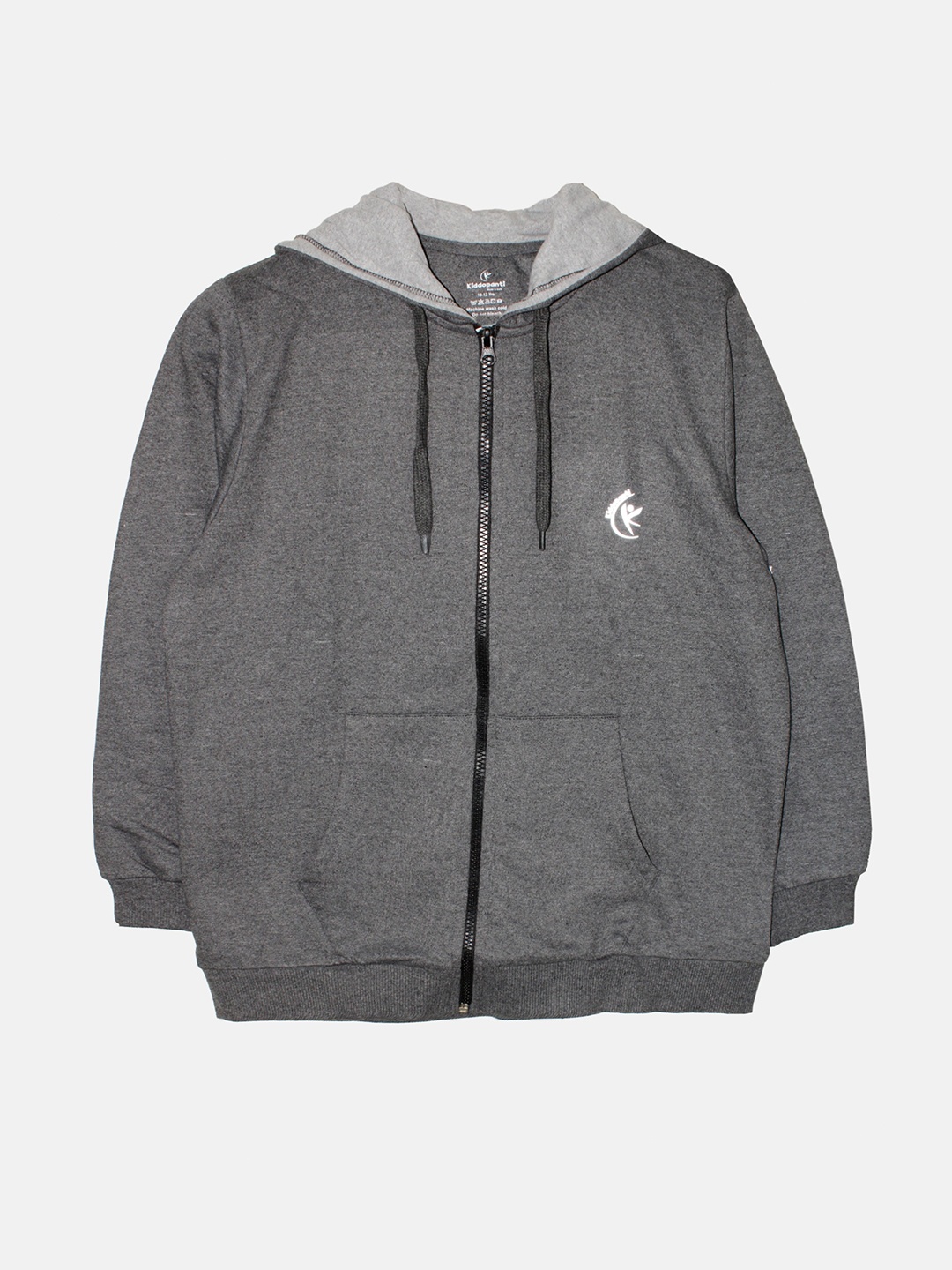 

KiddoPanti Kids Hooded Front-Open Sweatshirt, Grey