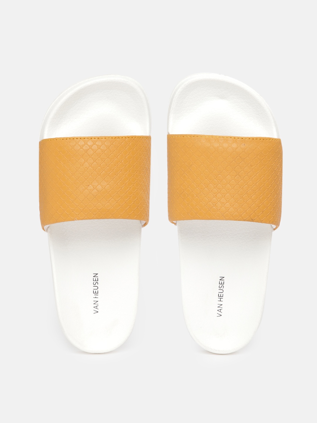 

Van Heusen Woman Textured Sliders, Mustard