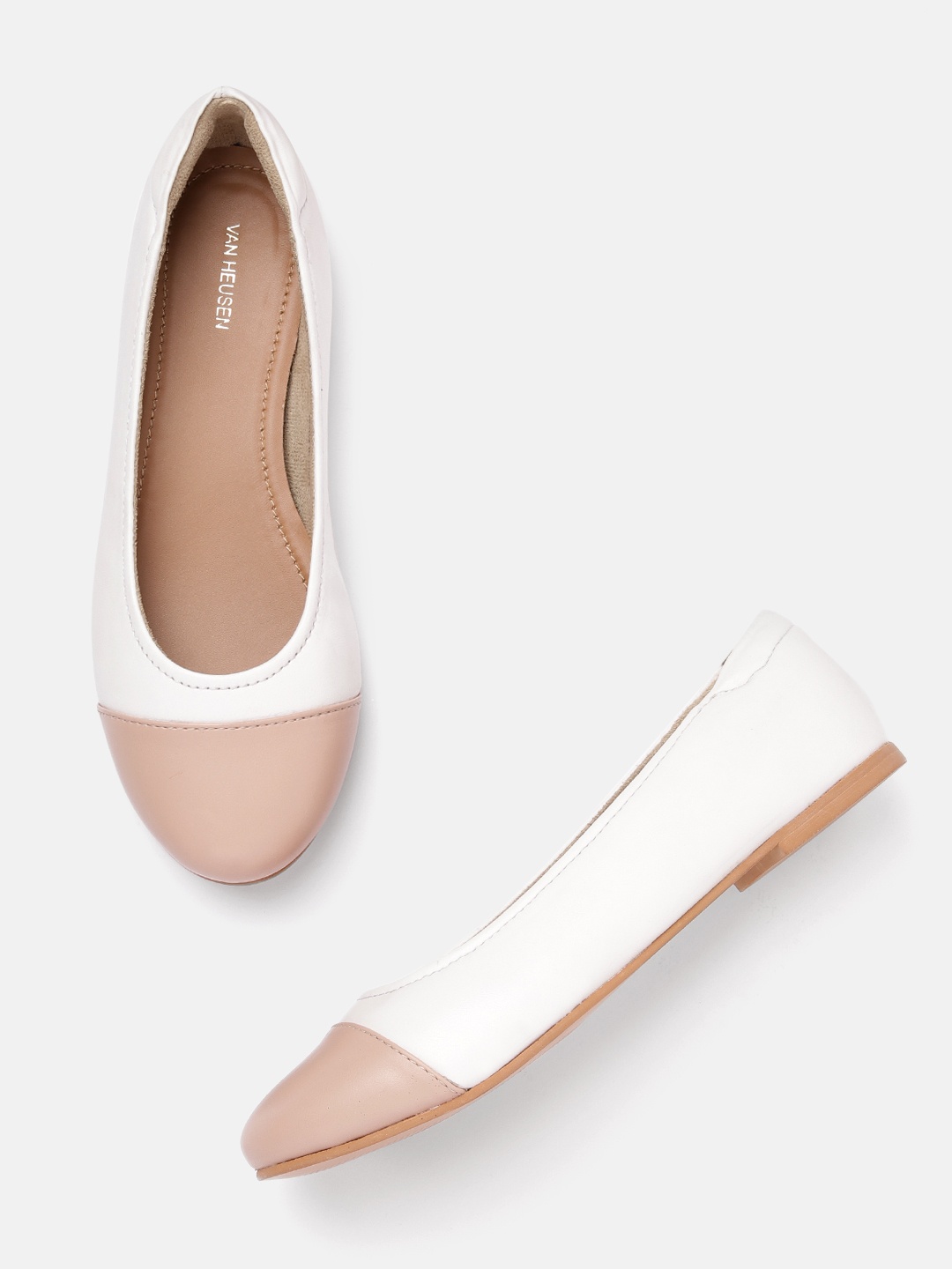 

Van Heusen Woman Colourblocked Ballerinas, White
