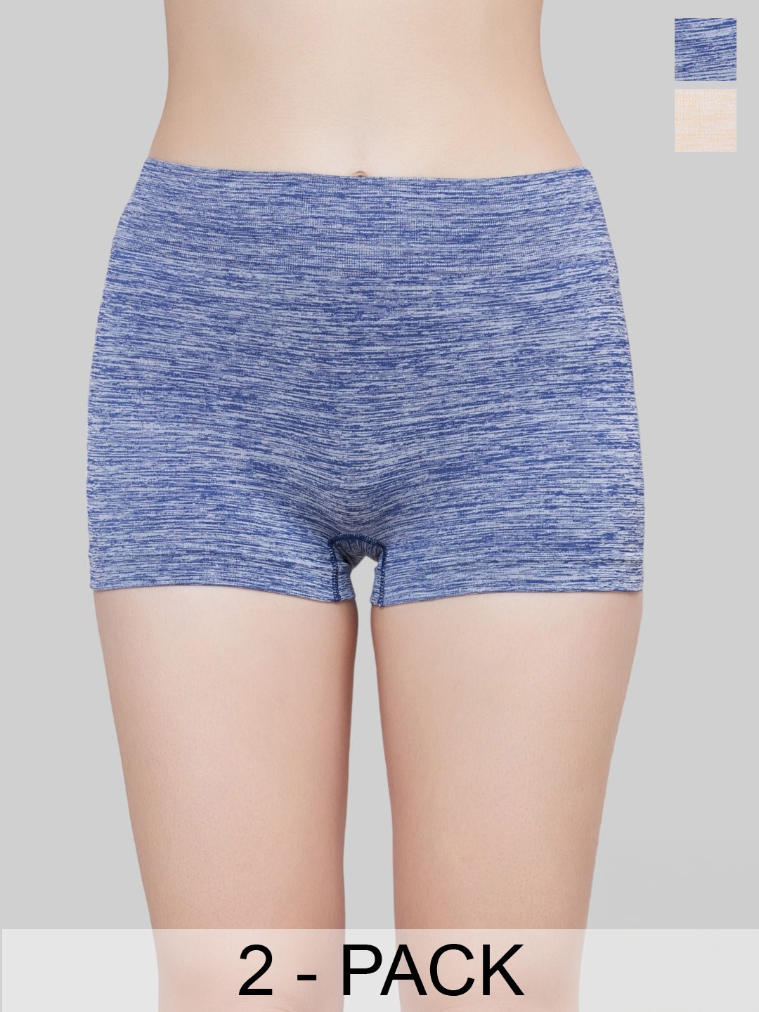 

PLUMBURY Pack Of 2 Moisture wicking Seamless Boy Short Briefs, Blue