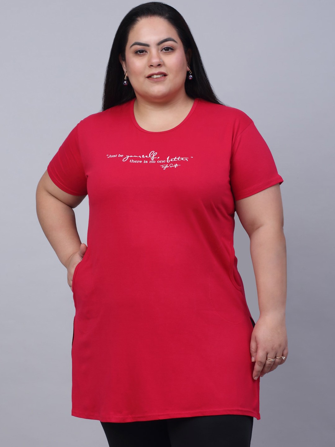 

Trend Level Women Pink Typography T-shirt