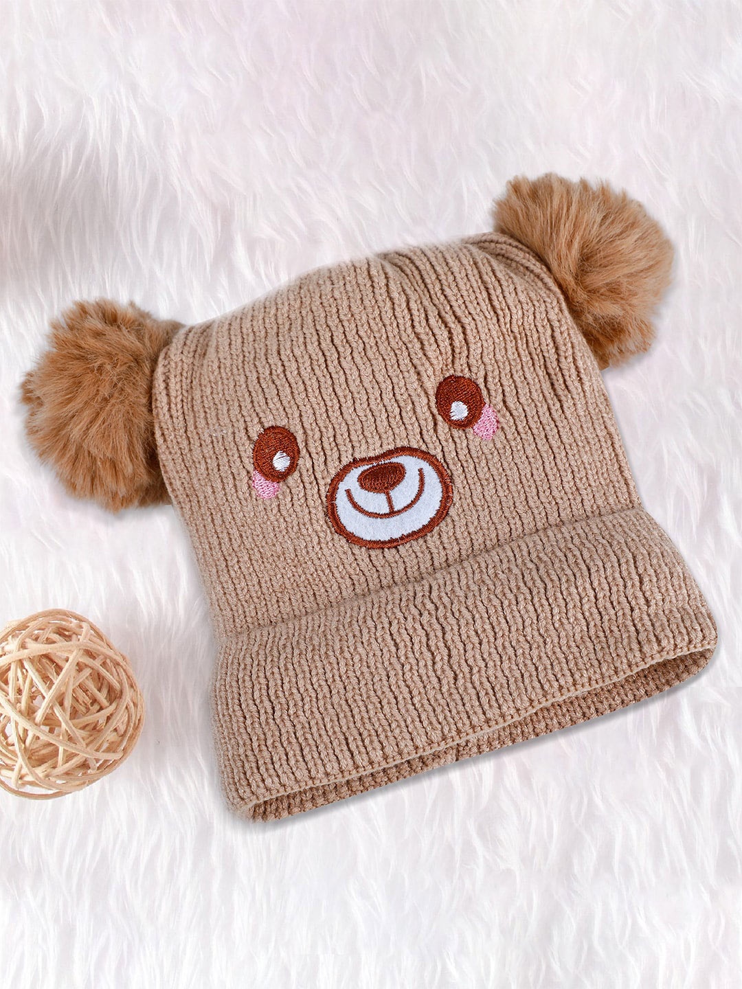 

Baby Moo Kids Woollen Beanie, Tan