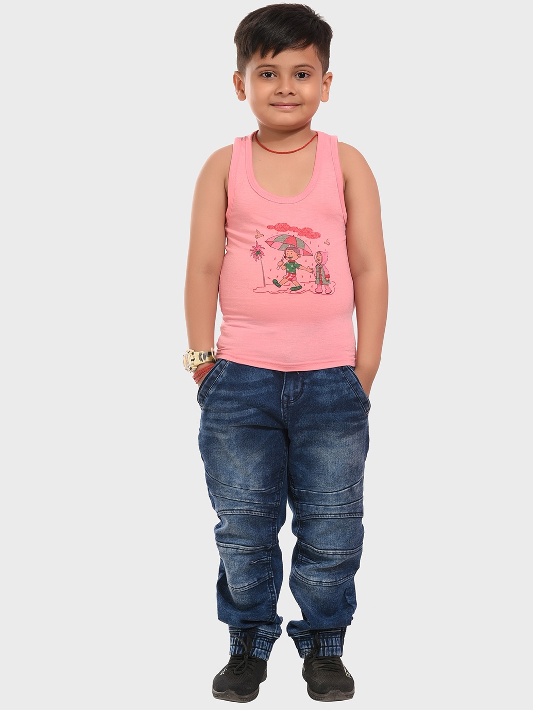 

BAESD Boys Assorted Pack Of 3 Printed Cotton Innerwear Vests