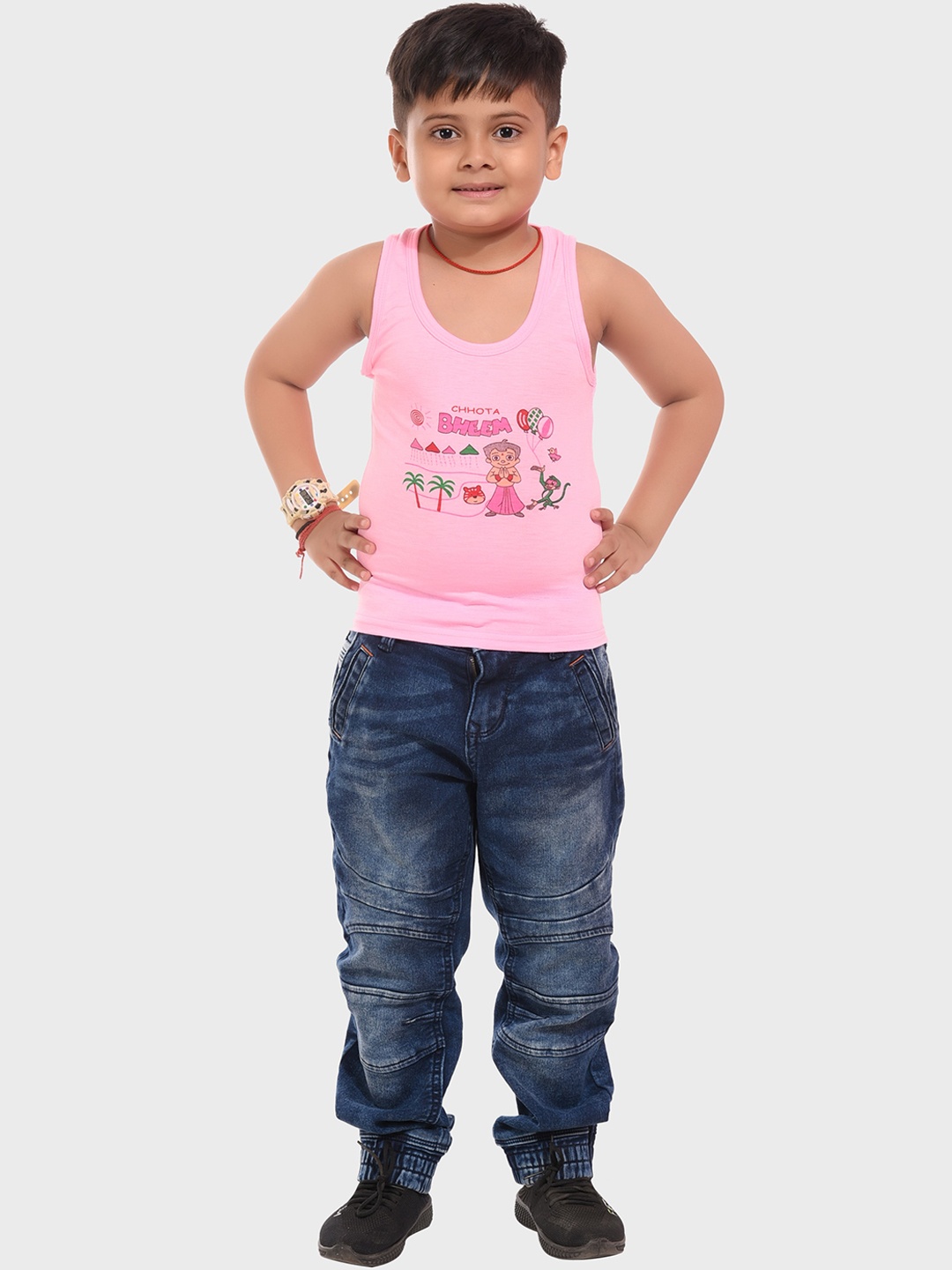 

BAESD Boys Assorted Pack Of 6 Printed Cotton Innerwear Vests