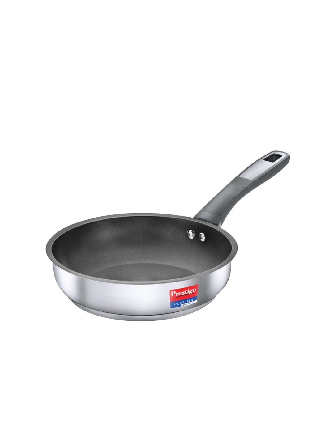 

Prestige Platina Non-stick Stainless Steel Induction Base Frying Pan 2.25 L, Silver