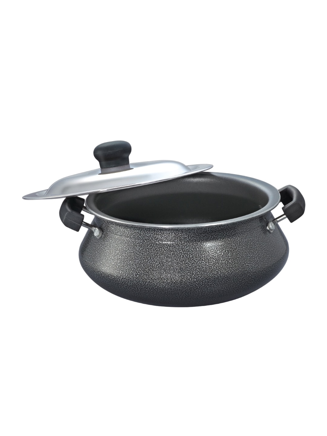 

Prestige Omega Select Plus Black Teflon Non-Stick Coated Kadhai With Lid and Scrubber-1L