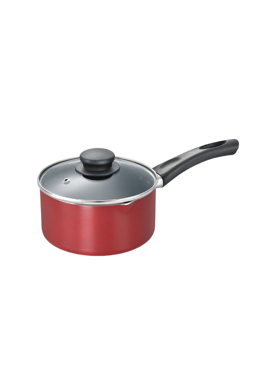 

Prestige Milk Cooker Red & Black Aluminium Induction Base Tope With Glass Li 1.5L
