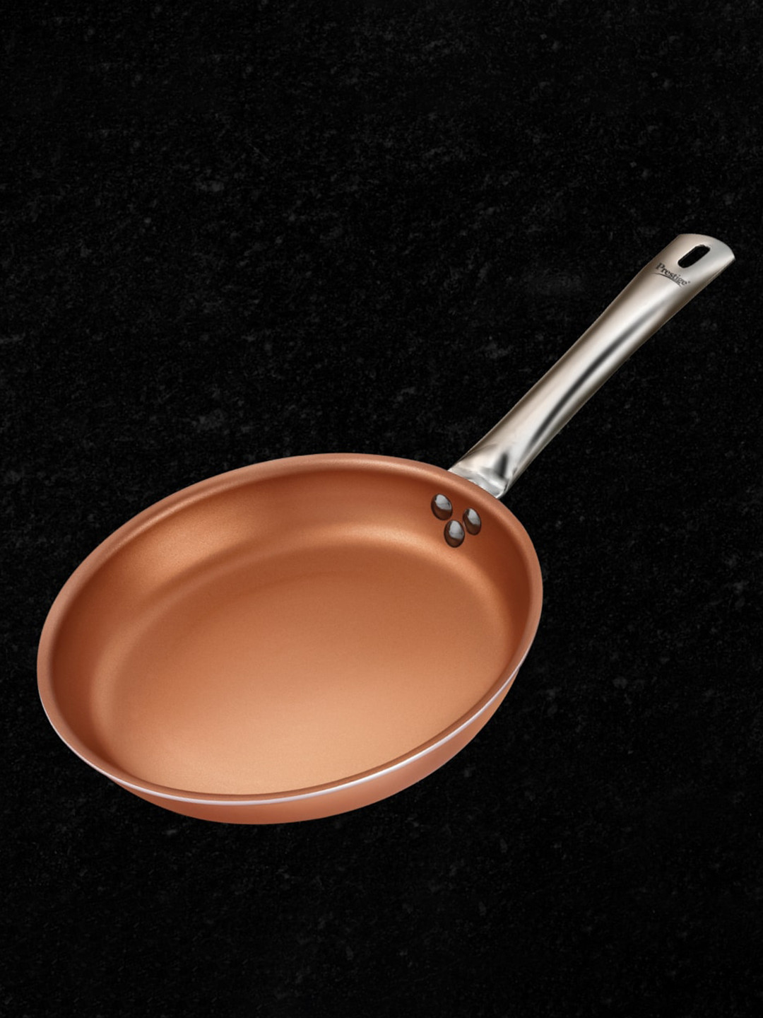 

Prestige Cuprus Copper Non-Stick Induction Base Frying Pan With Glass Lid 1.2L