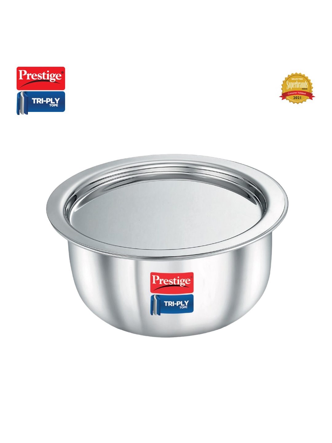 

Prestige Tri-Ply Stainless Steel Induction Base Tope With Lid - 1.4 L, Silver
